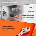 VonHaus Tool Kit - Ultimate 120 pcs Tool Box - Includes Hand Tools, LED Torch, Hex Keys, 3m Tape Measure & More - Comprehensive DIY Kits for Home, Perfect for Beginners - Includes Carry Case