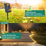 echosari Solar LED Strip Lights Outdoor, 10M 640 LED Lights Strip with Remote & 8 Modes Solar Garden Lights Outdoor Waterproof for Porch Gazebo Yard Trees Garden Decor(Warm White)