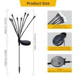 Jsdoin Solar Light Outdoor Waterproof Firefly, Swinging Garden Decoration Outdoor Courtyard Firefly Garden Light Road Fence 4PCS