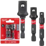 Milwaukee Shockwave Impact Socket Adaptor Set (3pc)
