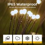 Jsdoin Solar Light Outdoor Waterproof Firefly, Swinging Garden Decoration Outdoor Courtyard Firefly Garden Light Road Fence 4PCS