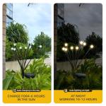 Jsdoin Solar Light Outdoor Waterproof Firefly, Swinging Garden Decoration Outdoor Courtyard Firefly Garden Light Road Fence 4PCS
