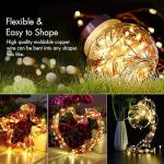 Lezonic Solar String Lights Outdoor, 2Pack Total 240 LED/80FT Solar Garden Lights Waterproof, 8 Modes Indoor/Outdoor Fairy Lights Copper Wire Lighting for Patio Yard Party Wedding (Warm White)