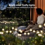 Jsdoin Solar Light Outdoor Waterproof Firefly, Swinging Garden Decoration Outdoor Courtyard Firefly Garden Light Road Fence 4PCS
