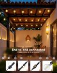 Outdoor-Garden-String-Lights-Mains-Powered 9M Festoon Lighting 30Ft Gazebo Lights Outside Waterproof Electric LED G40 Bulb Shatterproof Pergola Patio Backyard Porch Terrace Partylight Connectable