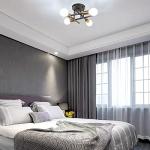 Hudi Fyier Modern Chandelier - 4 Light Industrial Vintage Style Ceiling Light for Bedroom, Kitchen, Dining Room, Loft, Office