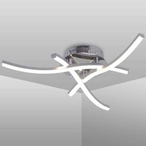 LED Ceiling Lights - Elegant Curved Design Ceiling Light,21W Cool White Light 6000K 3 Built-in LED Boards, 1600 Lumens Modern Ceiling Lighting Fixture for Living Rooms, Bedroom, Kitchen Hallway