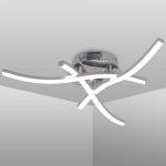 LED Ceiling Lights - Elegant Curved Design Ceiling Light,21W Cool White Light 6000K 3 Built-in LED Boards, 1600 Lumens Modern Ceiling Lighting Fixture for Living Rooms, Bedroom, Kitchen Hallway