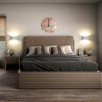 HYDONG LED Wall Lights 2 Pack Modern White Plaster Wash Lights 7W Warm White Sconce Up and Down Wall Lamp for Living Room, Bedroom, Hallway (G9 LED Bulb Included)