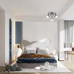 URAQT GU10 Spotlight Ceiling Lamp, 3 Silver Kitchen Spot Lights for Ceiling, LED Rotatable GU10 Industrial Corridor Ceiling Light Accessories, Spotlight Bar Indoor Dimmable (Bulb Not Included)