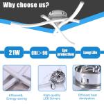 LED Ceiling Lights - Elegant Curved Design Ceiling Light,21W Cool White Light 6000K 3 Built-in LED Boards, 1600 Lumens Modern Ceiling Lighting Fixture for Living Rooms, Bedroom, Kitchen Hallway