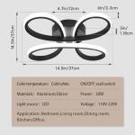 EIDISUNY Modern LED Ceiling Light, 30W Black Curved Creative Modern Ceiling Lights Fixture LED for Living Room Bedroom Corridor Aisle Hallway Indoor Office Kitchen Lamp - Cool White Light 6000K