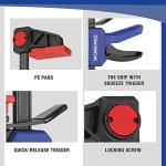 WORKPRO 305 mm Ratchet Bar Clamp Set, 440 mm Spreader, Quick Release and One-Handed Clamp, Ideal for Woodworking and DIY Projects, Max 68 kg Load Limit, 2 Pack