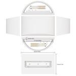 HYDONG LED Wall Lights 2 Pack Modern White Plaster Wash Lights 7W Warm White Sconce Up and Down Wall Lamp for Living Room, Bedroom, Hallway (G9 LED Bulb Included)