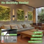 Kimjo Battery Operated Wall Lights - Rechargeable Wall Lights Dimmable 3 Colors - Wireless Wall Sconces Remote Control - Battery Wall Light USB for Bedrooms Living Room 2 Packs