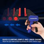 WORKPRO 305 mm Ratchet Bar Clamp Set, 440 mm Spreader, Quick Release and One-Handed Clamp, Ideal for Woodworking and DIY Projects, Max 68 kg Load Limit, 2 Pack