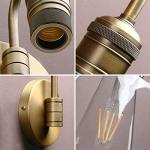 Yosoan Lighting Modern Vintage Industrial Bell Sconce Wall Light Fitting with 5.6” Clear Glass Lampshade, for Office Home Kitchen Living Room Bedroom Loft Bar (Antique)