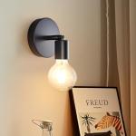 Mlihove Wall Sconces 2 Pack, Black Wall Lights Industrial Up and Down, Indoor E27 Metal Vintage Wall Lamp Fixtures for Bedroom, Living Room, Kitchen, Hallway, Restaurant, Bar (Not Included Bulb)