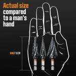 3PCS Premium HSS & Cobalt Spiral Step Drill Bit Sets (1/4"-7/8"), TiAlN Coated for Superior Durability, Cone Drill Bit for Sheet Metal, Stainless Steel, Aluminum, Wood, Plastic and DIY Projects