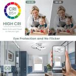 EIDISUNY Modern Chrome Ceiling Lights LED, 25cm Silver Curved Small Hallway lamp Ceiling Light fixtures LED for Hallway, Aisle, Entrance, Bedroom, Kitchen, Living Room - 25cm, 22W Cool White 6000K