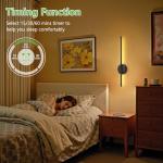 Kimjo Battery Operated Wall Lights - Rechargeable Wall Lights Dimmable 3 Colors - Wireless Wall Sconces Remote Control - Battery Wall Light USB for Bedrooms Living Room 2 Packs