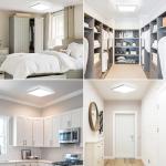 zemty 36W 29CM LED Ceiling Lights, 3240LM Waterproof Bathroom Light, Super Bright 6500K Daylight White, Modern Square Flush Mounted Lighting Fixture for Kitchen Hallway Living Room Bedroom Office