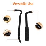 Amazon Basics Pry Bar/Nail Puller, 4 count (Pack of 1), Black