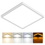 BLNAN 18W LED Ceiling Light with Night Light, 1800LM 3000K/4000K/5000K, 22CM Waterproof Bathroom Light, Square Flush Ceiling Light for Kitchen Bedroom Hallway Porch Living Room, White