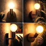 Mlihove Wall Sconces 2 Pack, Black Wall Lights Industrial Up and Down, Indoor E27 Metal Vintage Wall Lamp Fixtures for Bedroom, Living Room, Kitchen, Hallway, Restaurant, Bar (Not Included Bulb)