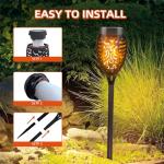 CNMTCCO Solar Flickering Flame Lights - 6 Pack Outdoor Garden Solar Lights, Waterproof Torch Landscape Lighting for Patio, Pathways, Lawn, Yard Decoration