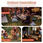 CNMTCCO Solar Flickering Flame Lights - 6 Pack Outdoor Garden Solar Lights, Waterproof Torch Landscape Lighting for Patio, Pathways, Lawn, Yard Decoration