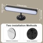 Speclux Rechargeable Wall Lights, LED Battery Operated Wall Lights with 7500mAh Battery Lamp for Bedroom, 3 Colors with 15 RGB Colors, 360°Rotate & Stepless Dimmable Brightness(2 Pack Black)