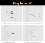 Kerry Outdoor Wall Lights, Up Down Mains Powered Lighting, Black Stainless Steel IP44 Waterproof, Exterior Wall Sconce for Indoor, Front Door, Patio, Hallway, Porch, Garden, Garage, Post - 2 Pack