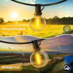 Garden-Outdoor-Lights-Mains-Powered-String-Festoon-Light LED 100ft 30M Outside Lighting Waterproof Bulb Patio Gazebo Party Pergola Wedding Backyard Porch Yard Terrace Electric Festival G40 Connectable