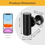 Kerry Outdoor Wall Lights, Up Down Mains Powered Lighting, Black Stainless Steel IP44 Waterproof, Exterior Wall Sconce for Indoor, Front Door, Patio, Hallway, Porch, Garden, Garage, Post - 2 Pack