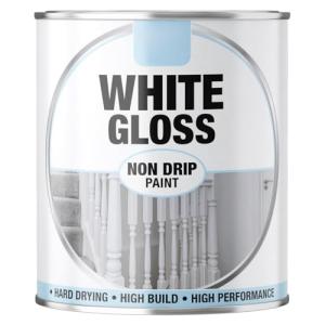 Inspired Essentials 300ml Non Drip Paint Tin Exterior Interior Hard Drying Performance Multi-Purpose Tin for Metal, Wood, Plastic, Walls with Perfect Finish (1, 151 - White Gloss)