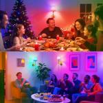 Battery Operated Wall Lights Set of 2, 10000mAh Rechargeable Wireless Wall Sconces with Remote, Dimmable 9 RGB Colours & 4 Light Temperatures, Magnetic Detachable Bulbs, for Bedroom Living Room