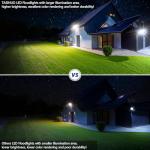 TASINUO 300W LED Floodlight Outdoor 2 Pack, 30000LM Outdoor Security Lights, IP67 Waterproof LED Spot Lights 7000K Daylight LED Flood Lights for Garden Yard Garages Warehouse Patio Billboard