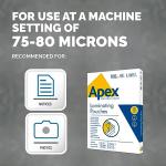 Fellowes Apex A4 Laminating Pouches, Glossy Finish, 100 Sheets - Light Duty - Ideal for Notices and Photos