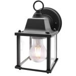 EBION Outdoor Wall Lantern,Black Outdoor Wall Lights IP44 Waterproof, Aluminum Exterior Wall Sconce Light Fixtures with Clear Glass Shade,Outside Wall Lamp for Porch Front Door Patio Garden