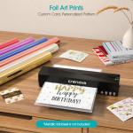 Crenova A4 Laminator, Thermal Laminator Machine for Hot and Cold Settings with 10 Laminating Pouches No Bubbles for School Home Use (Black)