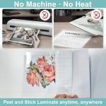 HYPERTAI Self-Adhesive Laminating Sheets, A4 Size 20-Pack No Heat No Machine Laminating Pouches, 225 * 310MM 100 Micron Glossy Protection Film for Home, School & DIY Crafts