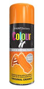 All Purpose Orange Gloss 400ML - Professional Satin Finish Spray Wood Color Paint