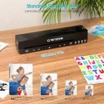 Crenova A4 Laminator, Thermal Laminator Machine for Hot and Cold Settings with 10 Laminating Pouches No Bubbles for School Home Use (Black)