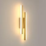 Toolight Gold LED Long Wall Light, 16W 1800LM Sconce Lights Led Long, 40CM Modern Wall Lamp Warm White 3000K, for Living Room Bedroom Dining Room Staircase Hallway