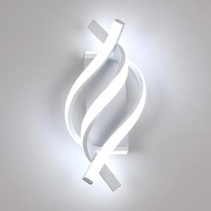 Comely Modern LED Wall Lamp, 22W LED Wall Lights Indoor, White Acrylic Wall Sconce Light for Bedroom Living Room Office Restaurant Hallway, Cool White 6500K