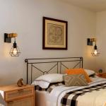 FORCOSO Vintage Wood Wall Lamp 2-Pack, Black E27 Sconce Lights, Industrial Rustic Wall Lighting for Living Room, Bedrooms, Hallway, Stair