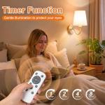 CS COSDDI Battery Operated Wall Lights Set of 2, RGB Dimmable Rechargeable Wall Lights Indoor Wireless Wall Sconces Set of 2 for Bedrooms Cordless Sconce Wall Lamp Remote Control