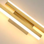 Toolight Gold LED Long Wall Light, 16W 1800LM Sconce Lights Led Long, 40CM Modern Wall Lamp Warm White 3000K, for Living Room Bedroom Dining Room Staircase Hallway