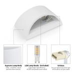 TLGREEN Indoor Plaster Wall Lights, Modern Wall Wash Lamp Warm White LED Up and Down Wall Lamp for Living Room, Hallway, Stairs (G9 LED Bulb Include)